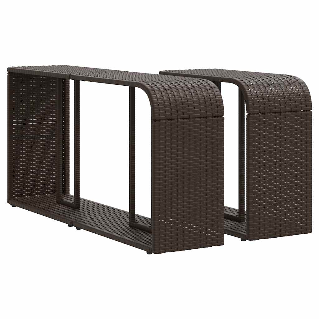 11-teiliges Gartensofa-Set mit Kissen, braun, Polyrattan