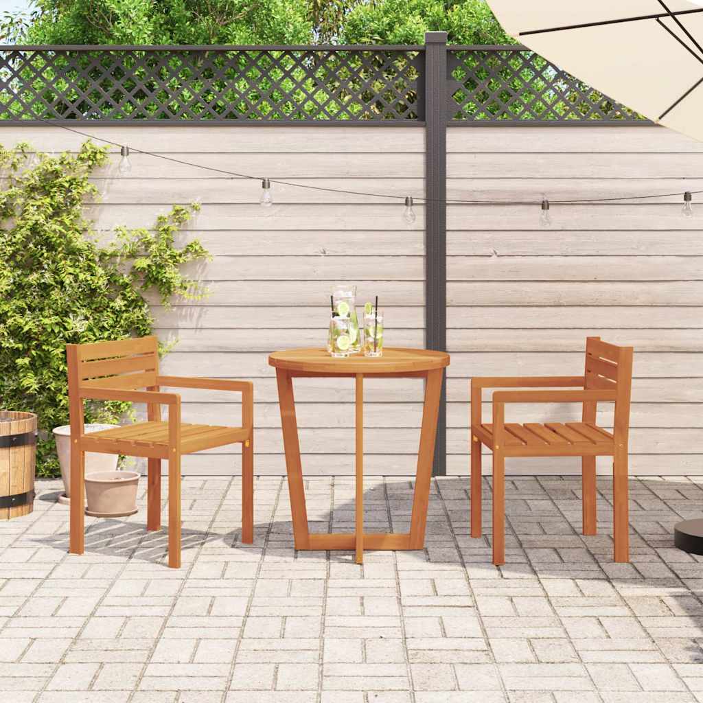 3-teiliges Garten-Ess-Set aus Massivholz Akazie