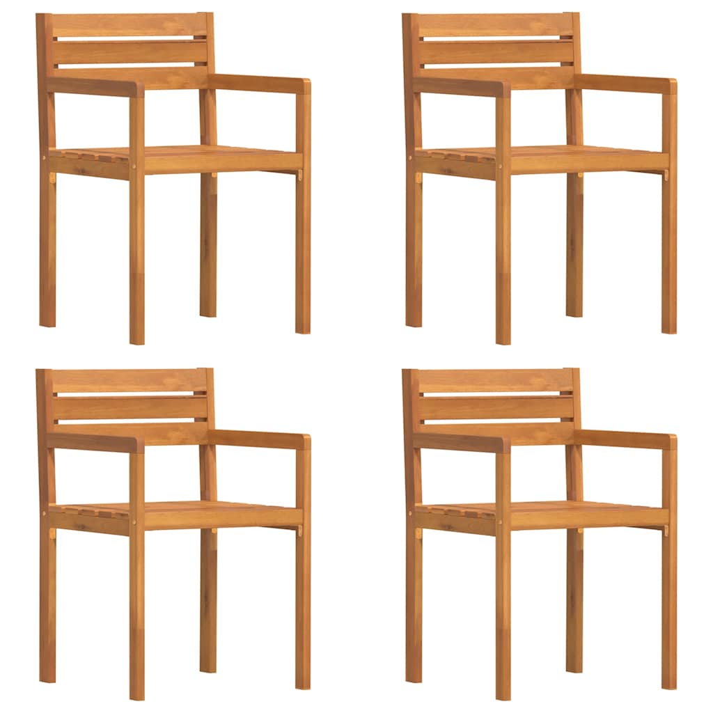 5-teiliges Garten-Ess-Set aus Massivholz Akazie