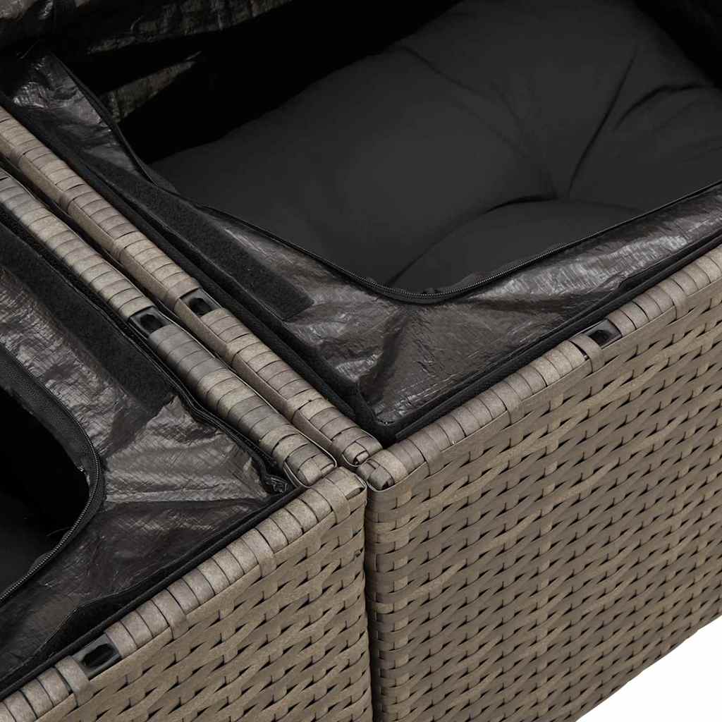 Garten-Sofa-Set 5 pcs Grau