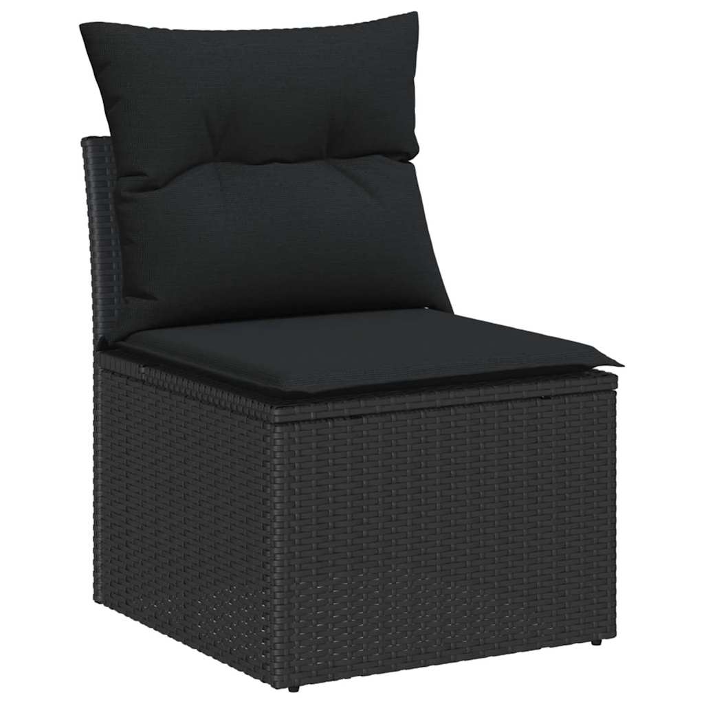 Garten-Sofa-Set 5 pcs Schwarz