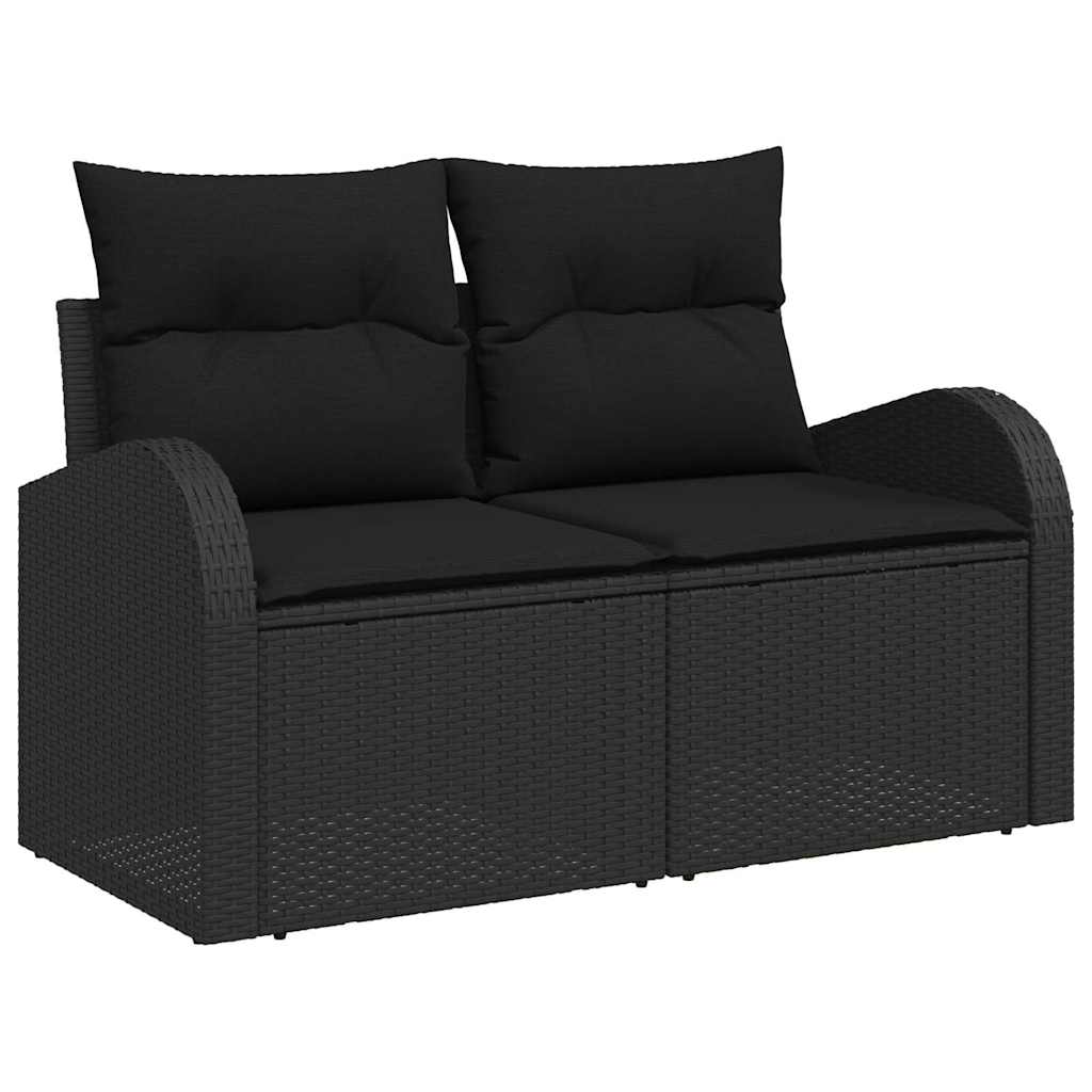 Garten-Sofa-Set 5 pcs Schwarz