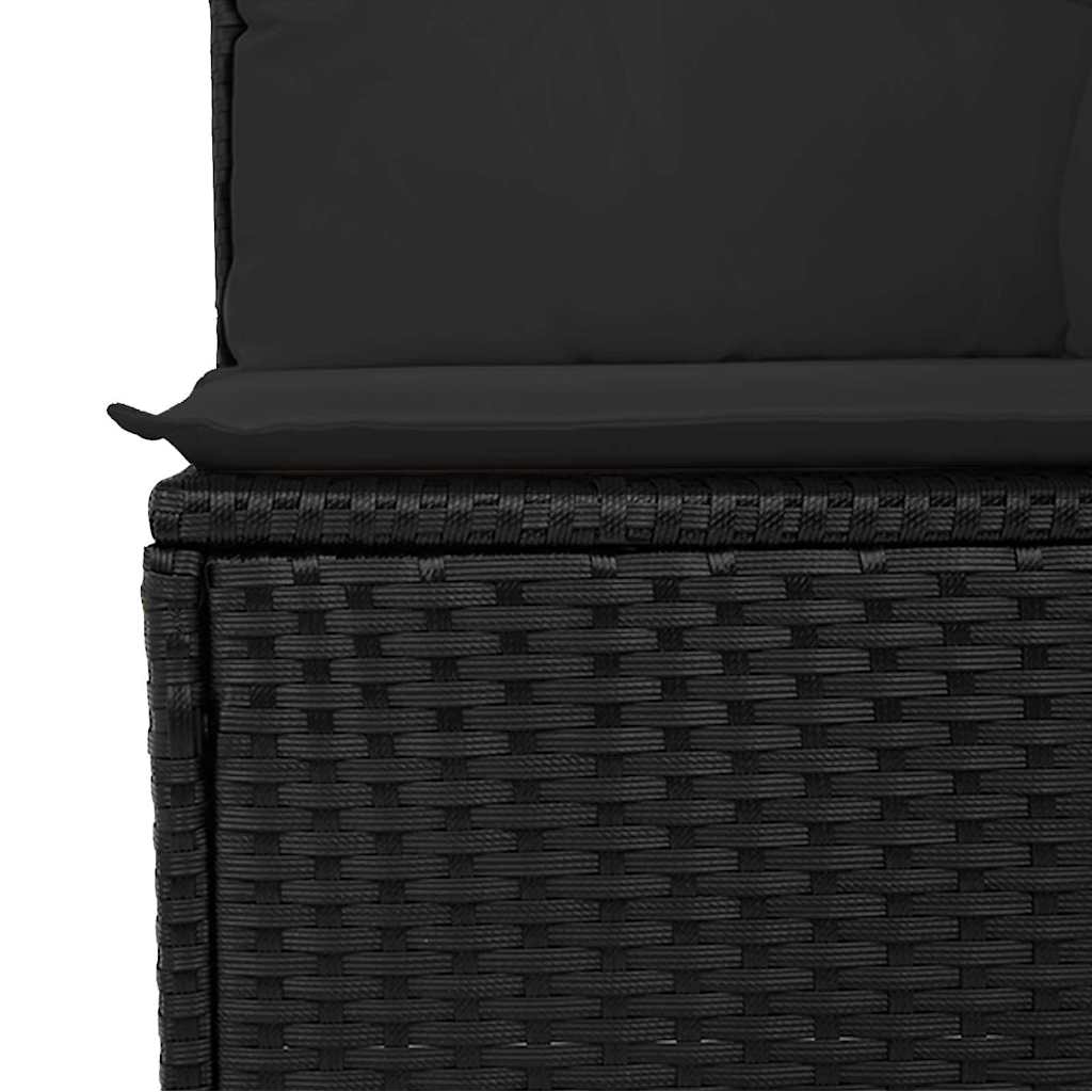 Garten-Sofa-Set 5 pcs Schwarz