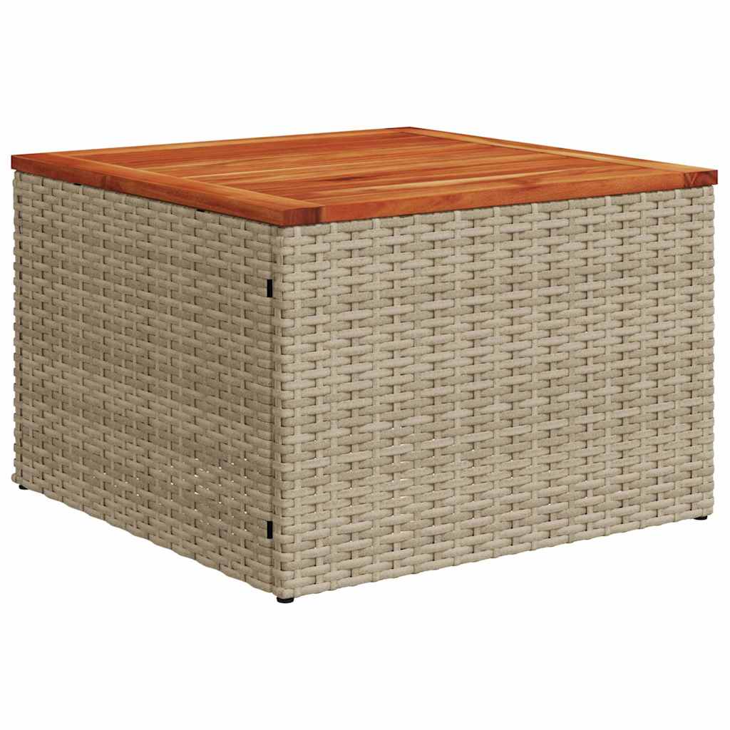 Garten-Sofa-Set 9 pcs Beige, weiß