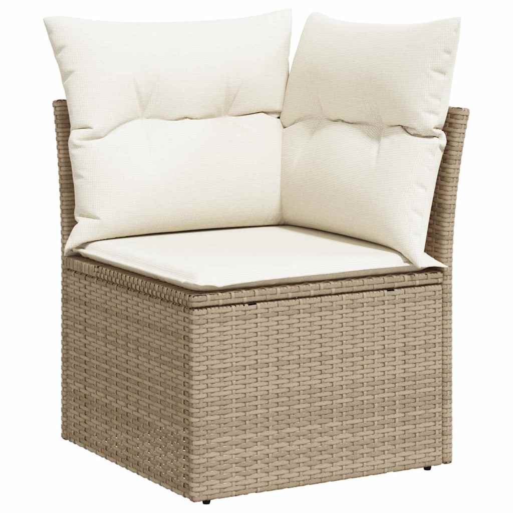 Garten-Sofa-Set 11 pcs Beige Poly-Rattan