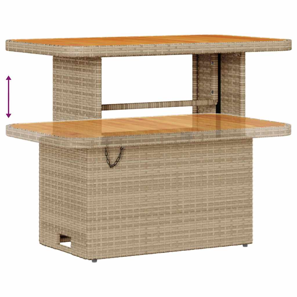 Garten-Sofa-Set 11 pcs Beige Poly-Rattan