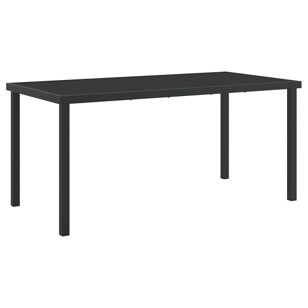 Verstellbare Gartenstühle 7 pcs Schwarz 160 x 80 x 73 cm