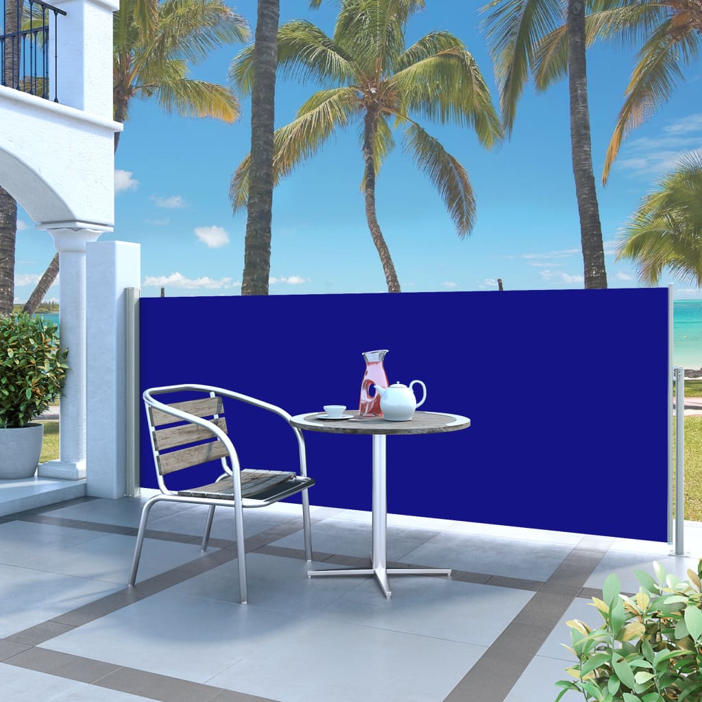 Ausziehbare Seitenmarkise 120x300 cm Blau