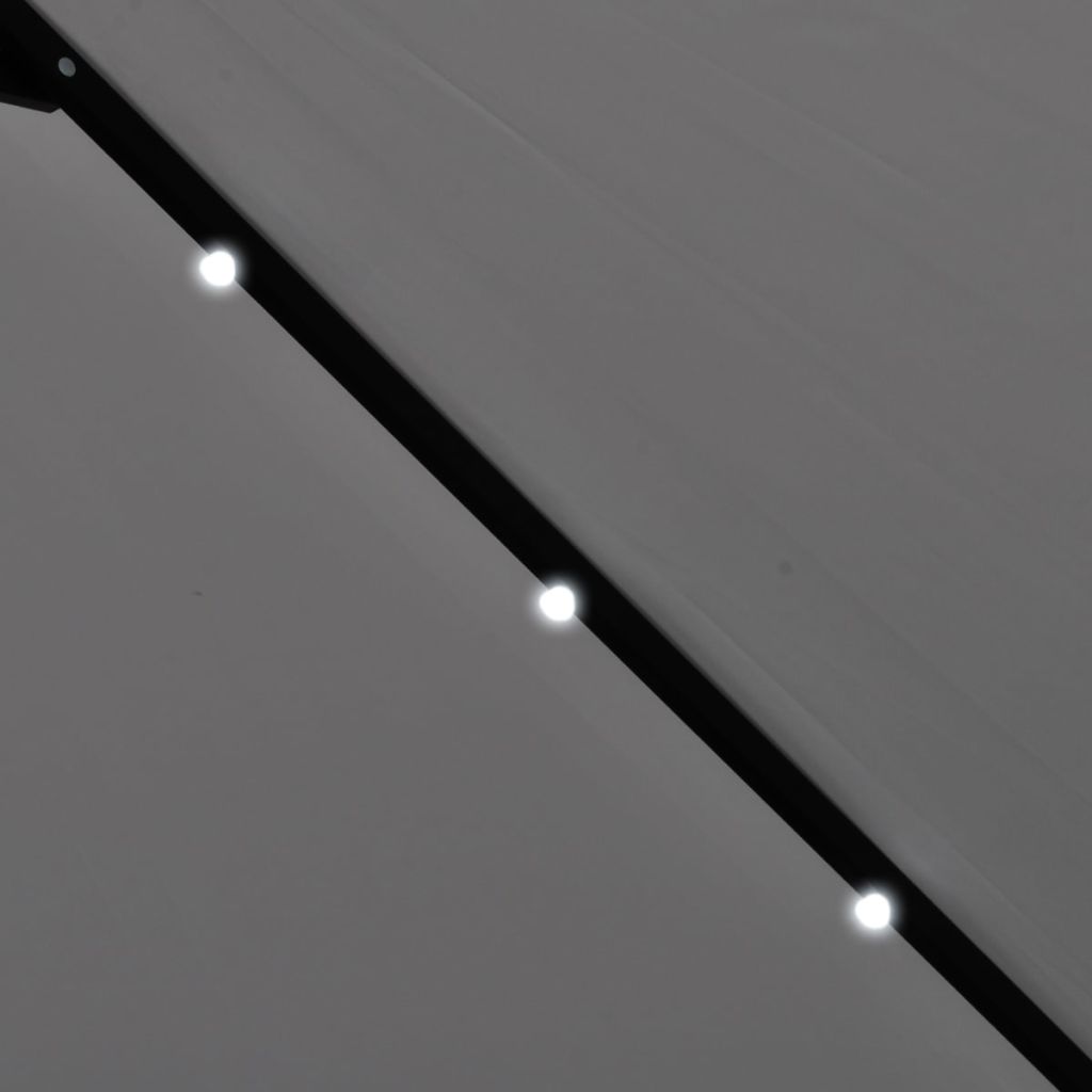 Ampelschirm mit LED-Beleuchtung 3 m Sandweiß