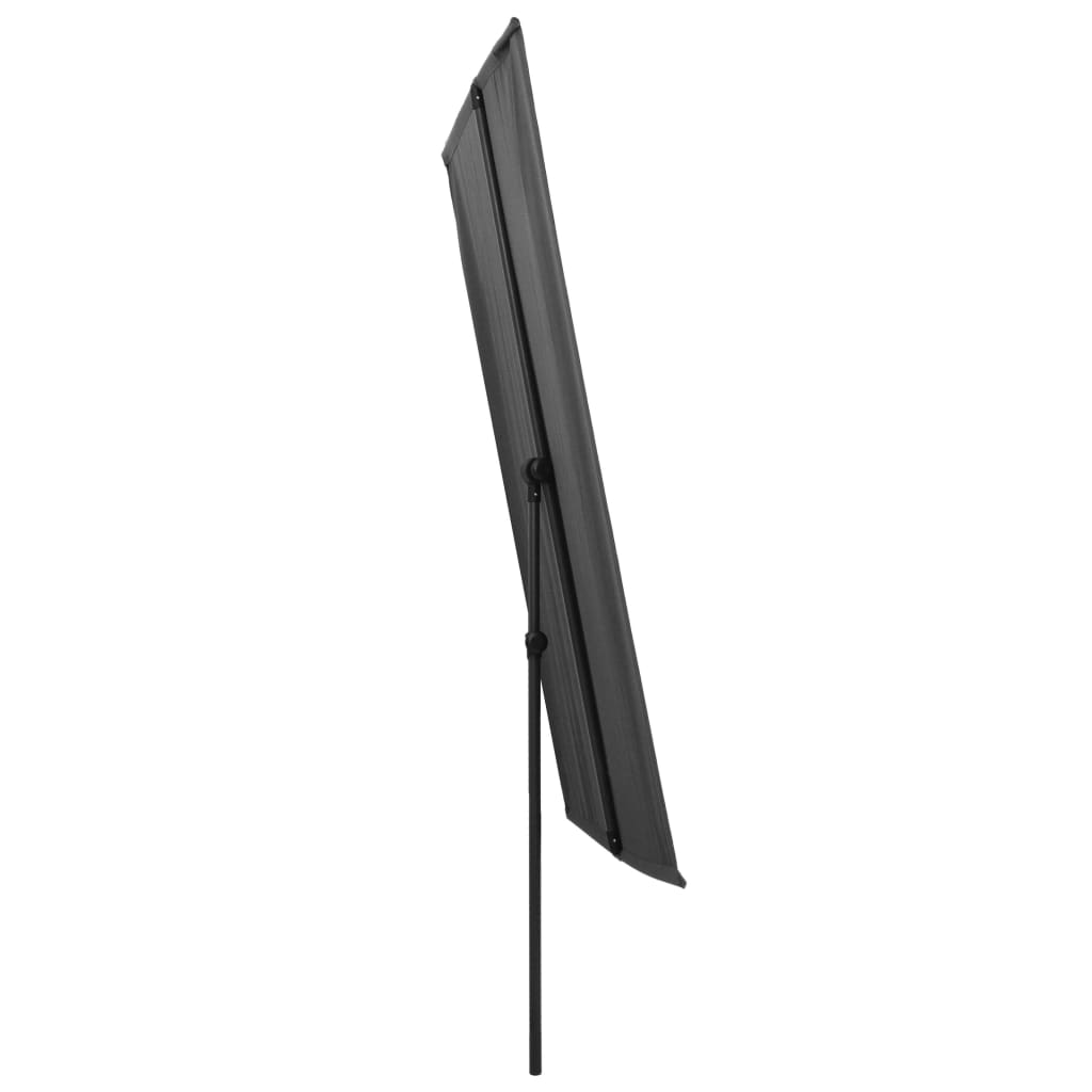 Sonnenschirm mit Aluminium-Mast 180x110 cm Anthrazit