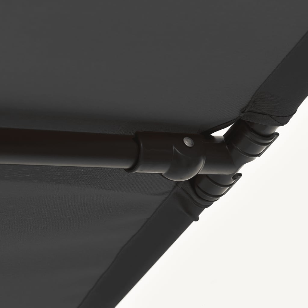 Sonnenschirm mit Aluminium-Mast 180x110 cm Anthrazit