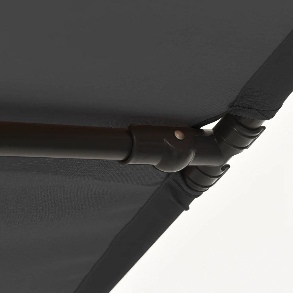 Sonnenschirm mit Aluminium-Mast 2x1,5 m Anthrazit
