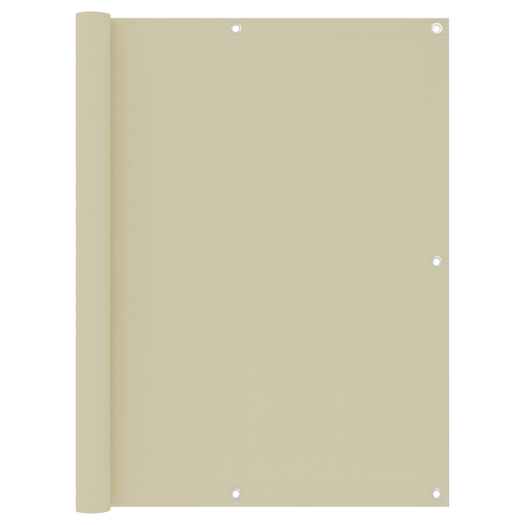Balkon-Sichtschutz Creme 120x400 cm Oxford-Gewebe