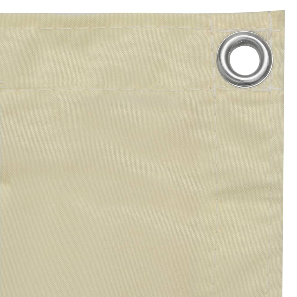 Balkon-Sichtschutz Creme 120x400 cm Oxford-Gewebe