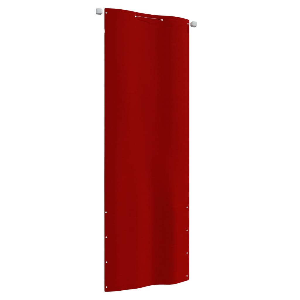 Balkon-Sichtschutz Rot 80x240 cm Oxford-Gewebe