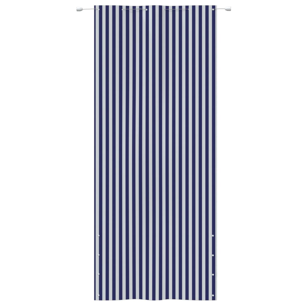 Balkon-Sichtschutz Blau und Weiß 120x240 cm Oxford-Gewebe