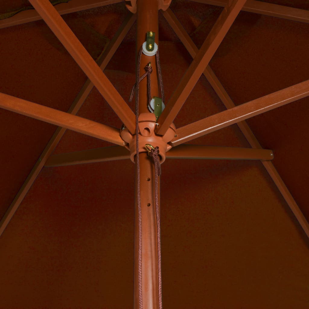Sonnenschirm mit Holz-Mast 200x300 cm Terrakotta