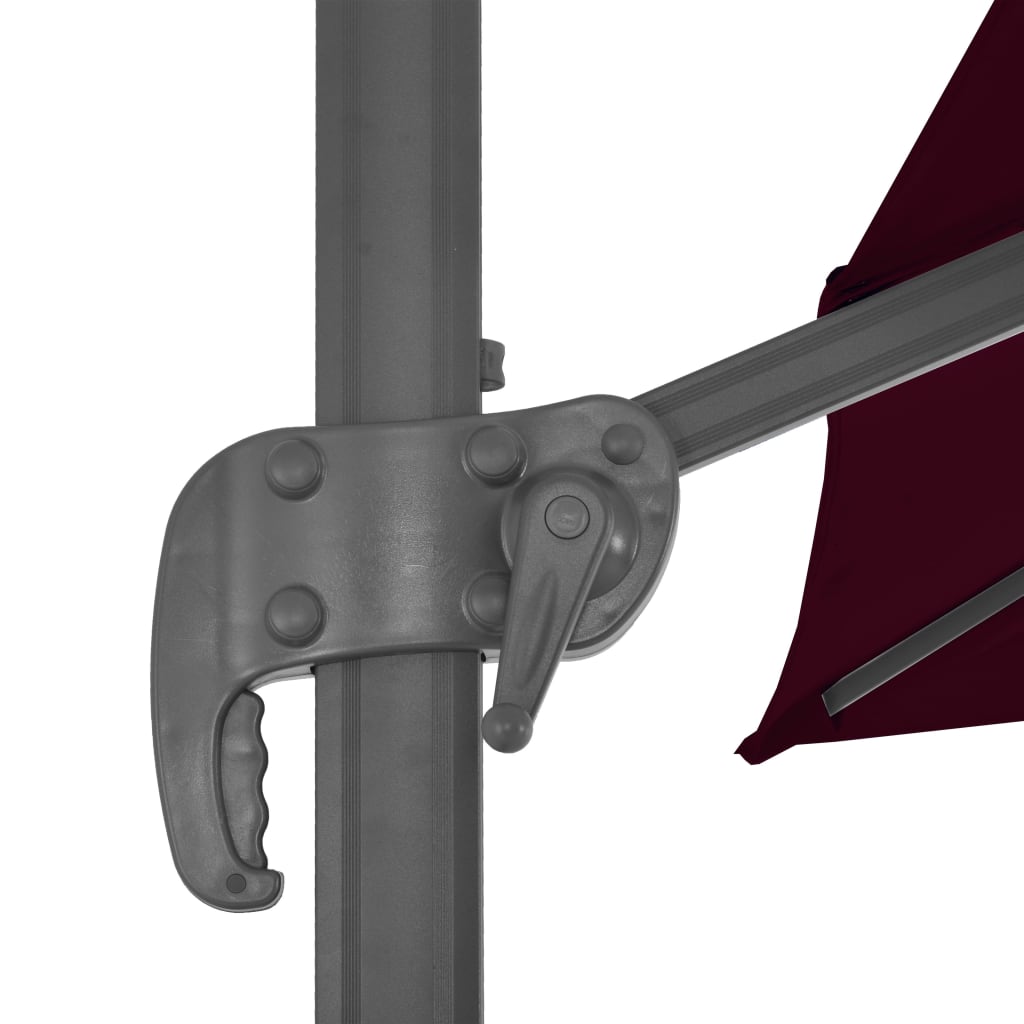 Ampelschirm mit Aluminium-Mast 300x300 cm Bordeauxrot