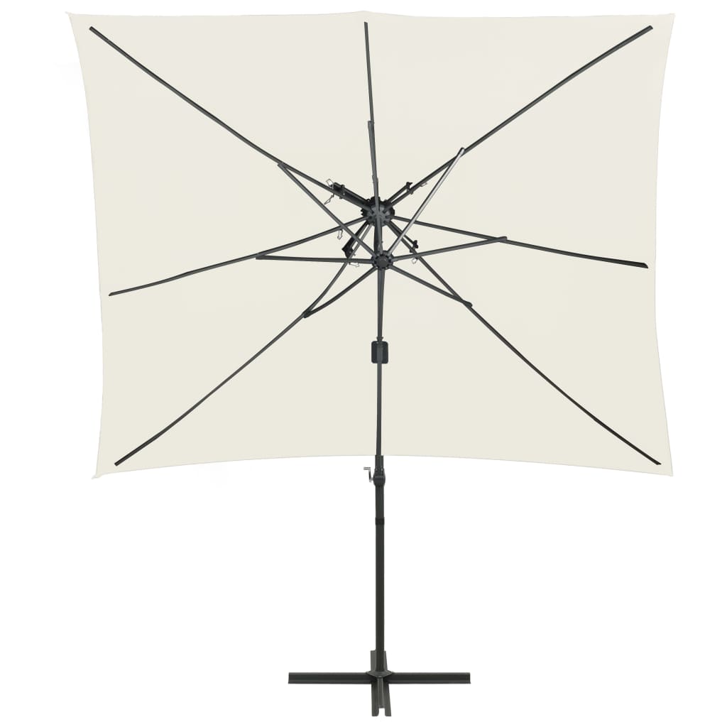 Ampelschirm mit Lüftung 250x250 cm Sandweiß