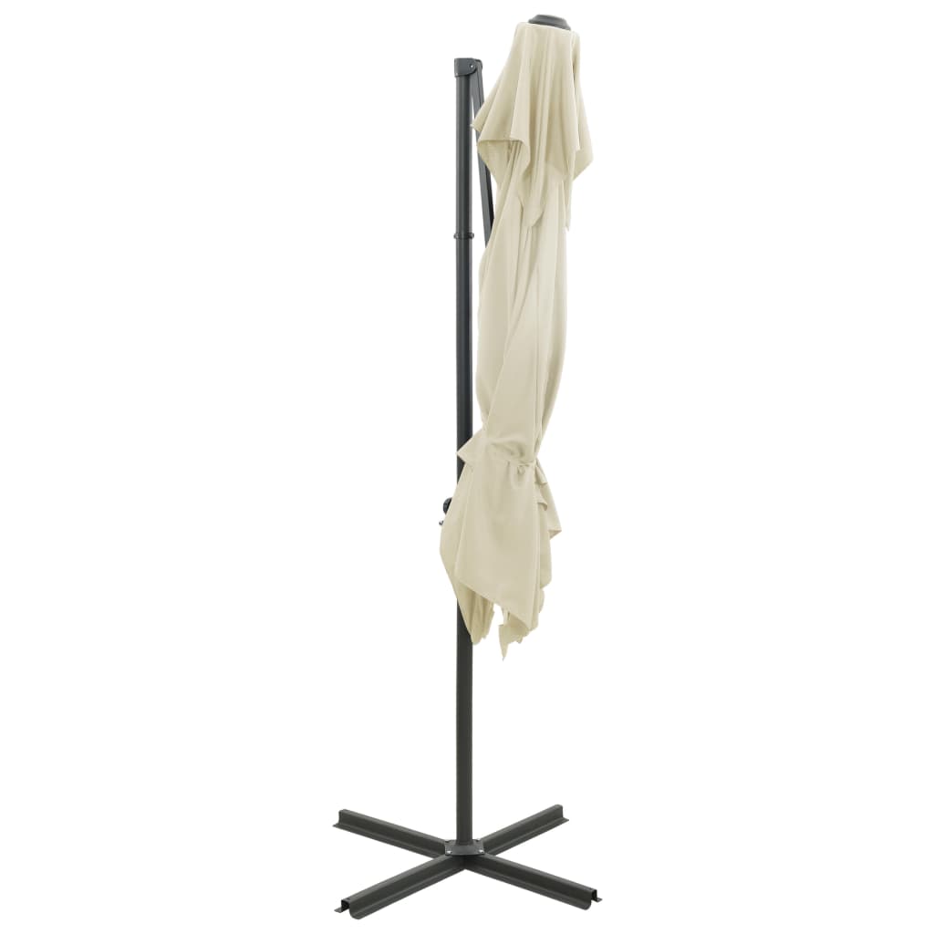 Ampelschirm mit Lüftung 250x250 cm Sandweiß