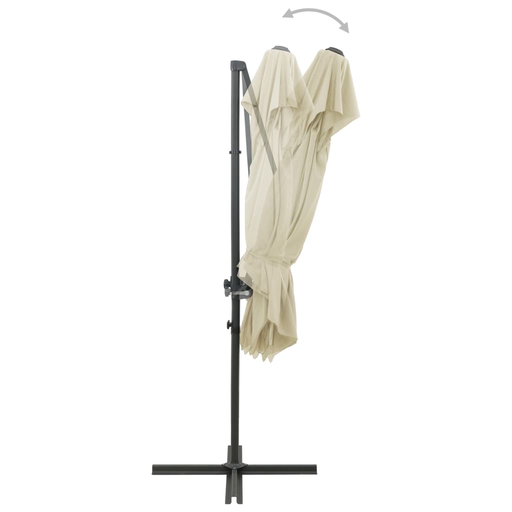 Ampelschirm mit Lüftung 250x250 cm Sandweiß