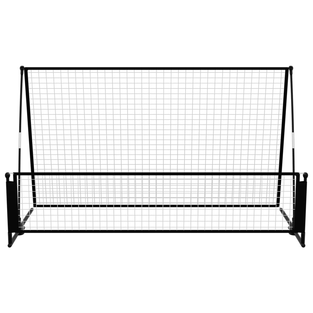 2-in-1 Rebounder und Fußballtor 202x104x120 cm Stahl