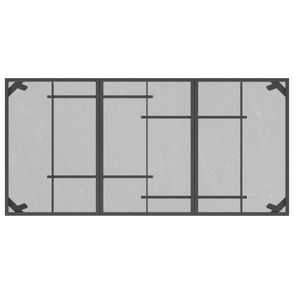 Gartentisch Anthrazit 165x80x72 cm Stahlgitter