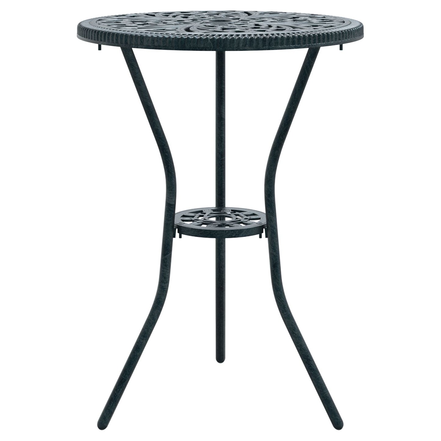 3-teiliges Garten Bistro Set Grün Gusseisen