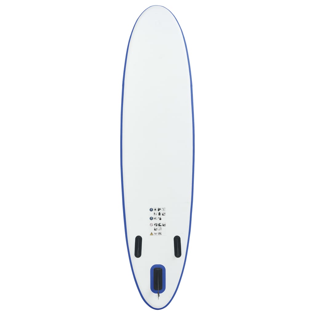 Stand Up Paddle Surfboard SUP Aufblasbar Blau und Weiß