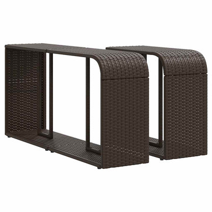 11-teiliges Gartensofa-Set mit Kissen, braun, Polyrattan