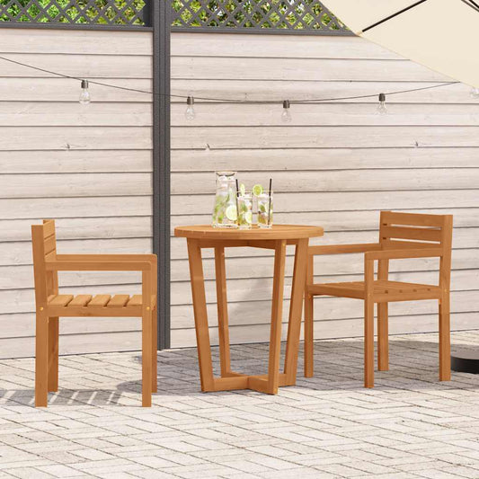 3-teiliges Garten-Ess-Set aus Massivholz Akazie