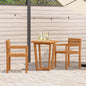 3-teiliges Garten-Ess-Set aus Massivholz Akazie