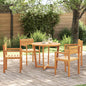 5-teiliges Garten-Ess-Set aus Massivholz Akazie