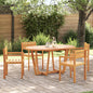 5-teiliges Garten-Ess-Set aus Massivholz Akazie