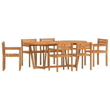 7-teiliges Garten-Ess-Set aus Massivholz Akazie
