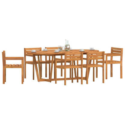 7-teiliges Garten-Ess-Set aus Massivholz Akazie
