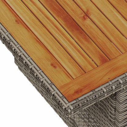 10-teilige Garten Sofa Set mit Kissen Grau Poly Rattan