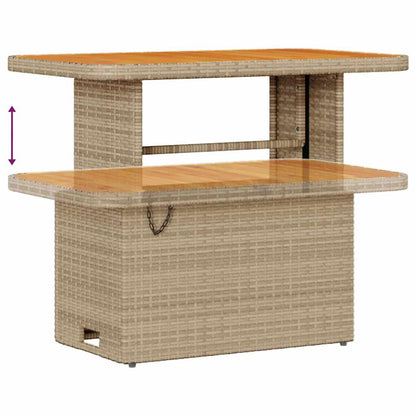Garten-Sofa-Set 11 pcs Beige Poly-Rattan