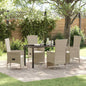 Set verstellbare Gartenstühle 5 pcs Beige 140 x 70 x 73 cm