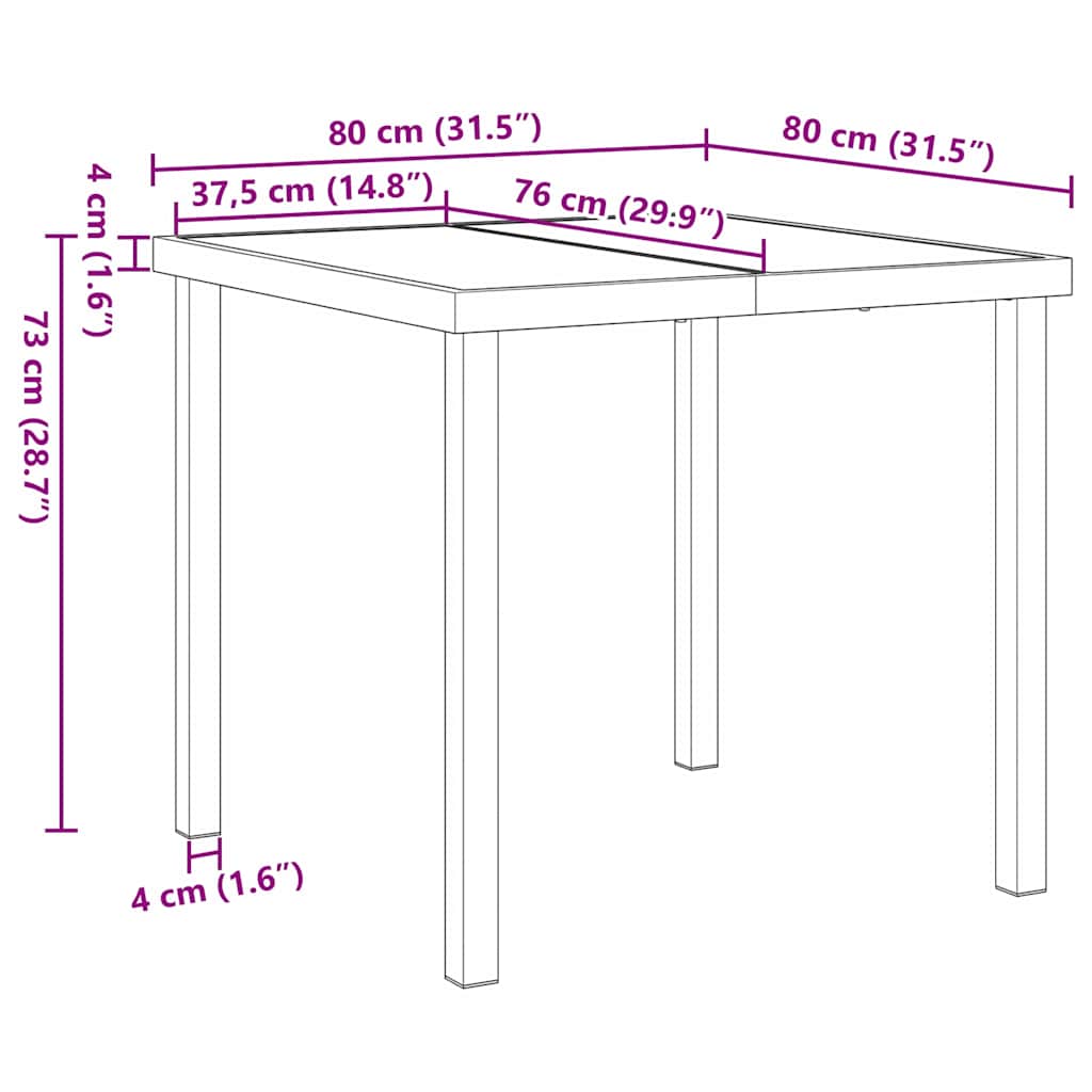 Garten Essgruppe 5 pcs Braun Poly-Rattan