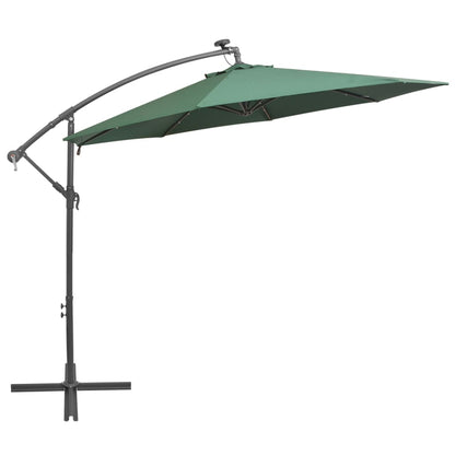 Sonnenschirm Ampelschirm mit LED-Beleuchtung 300 cm Metallmast