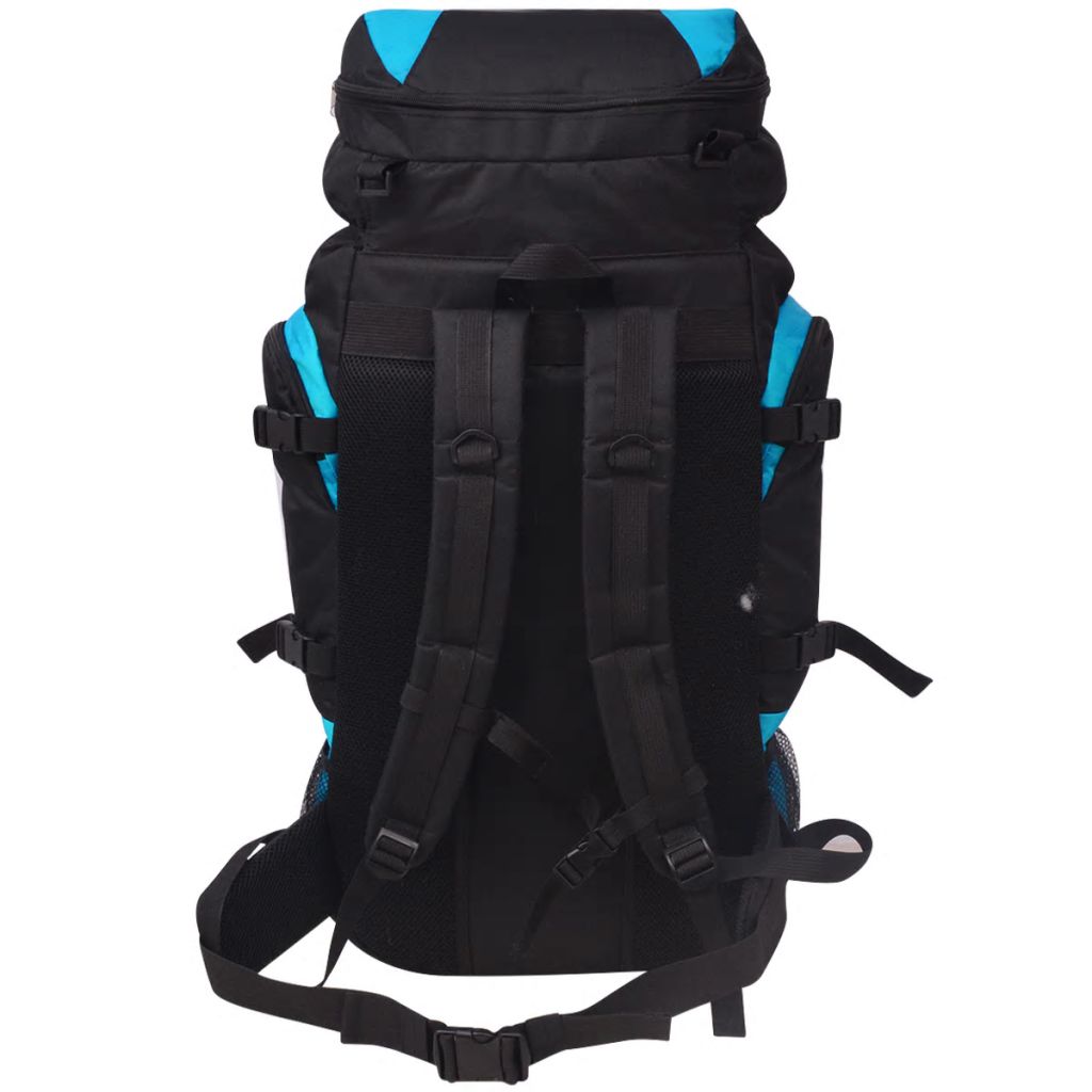 Wanderrucksack XXL 75 L schwarz und blau