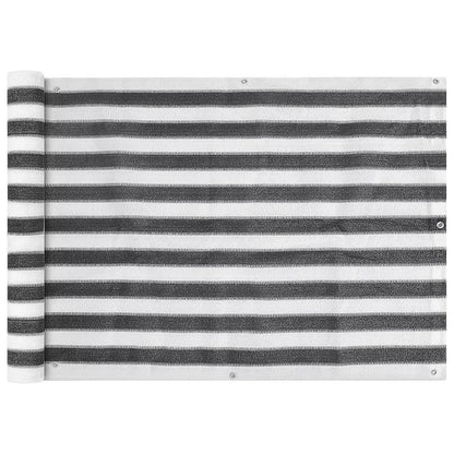 Balkonsichtschutz HDPE 75x600 cm anthrazit und weiß
