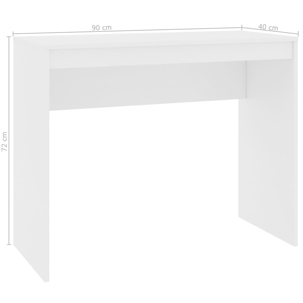 Schreibtisch Weiß 90×40×72 cm Holzwerkstoff