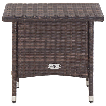 Beistelltisch Braun 50x50x47 cm Poly Rattan