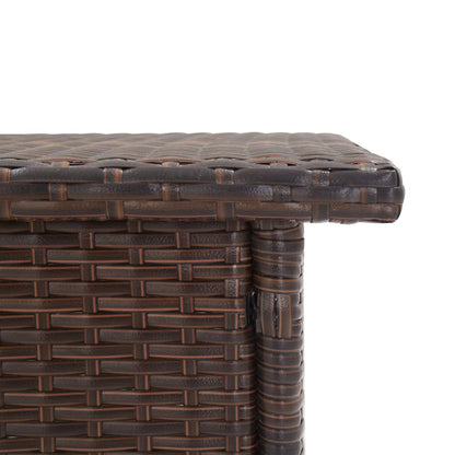 Beistelltisch Braun 50x50x47 cm Poly Rattan