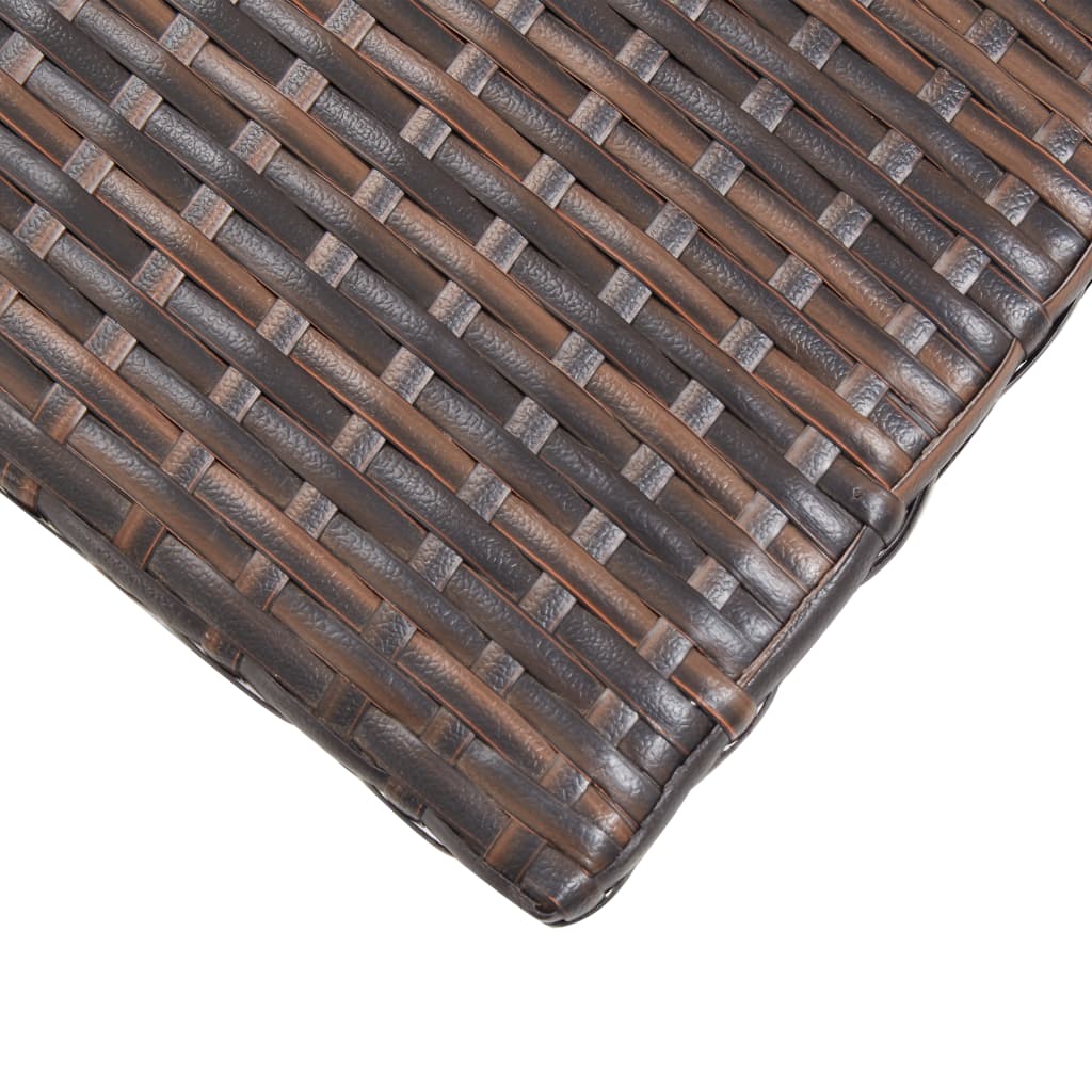 Beistelltisch Braun 50x50x47 cm Poly Rattan