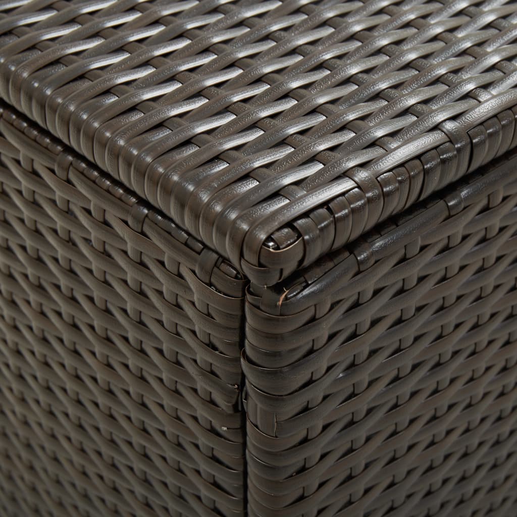 Gartenbox Poly Rattan 200x50x60 cm Braun