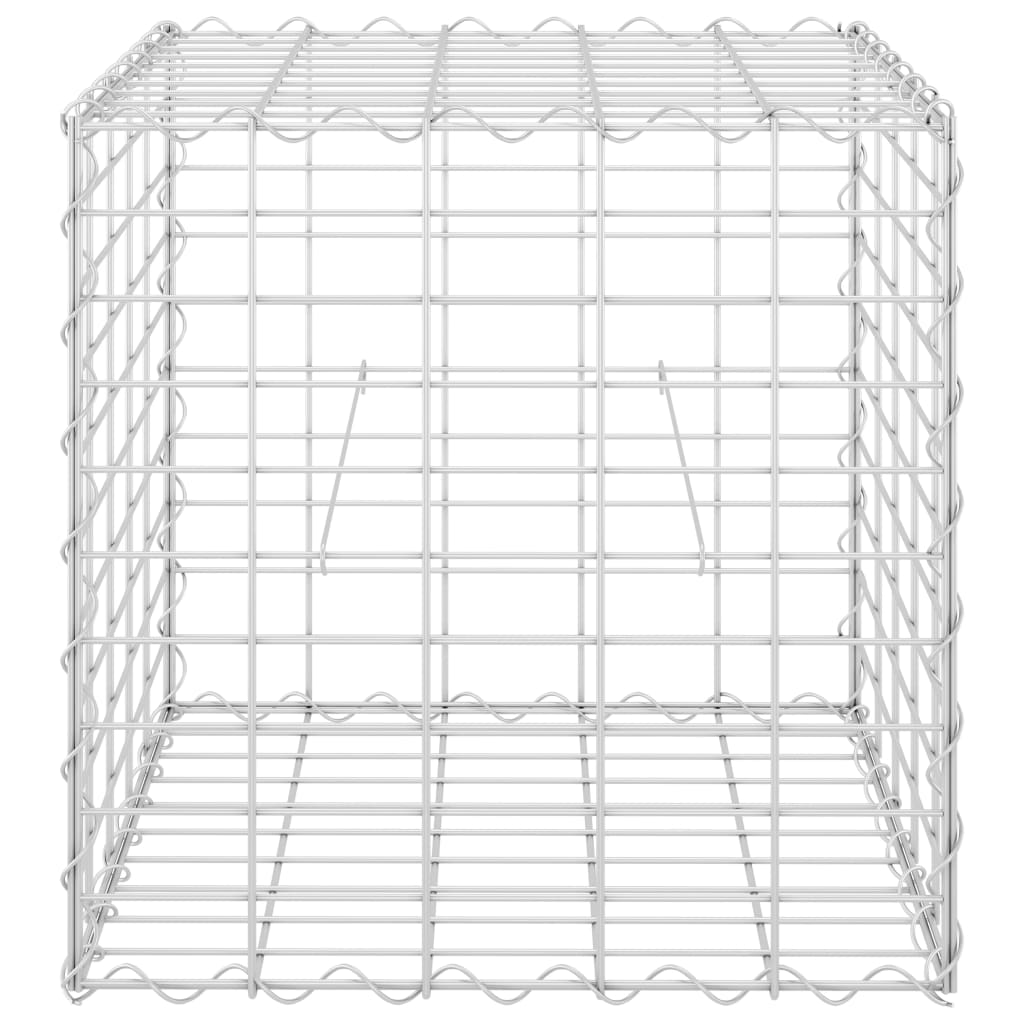 Würfel-Gabionen-Hochbeet Stahldraht 50x50x50 cm