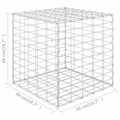 Würfel-Gabionen-Hochbeet Stahldraht 50x50x50 cm